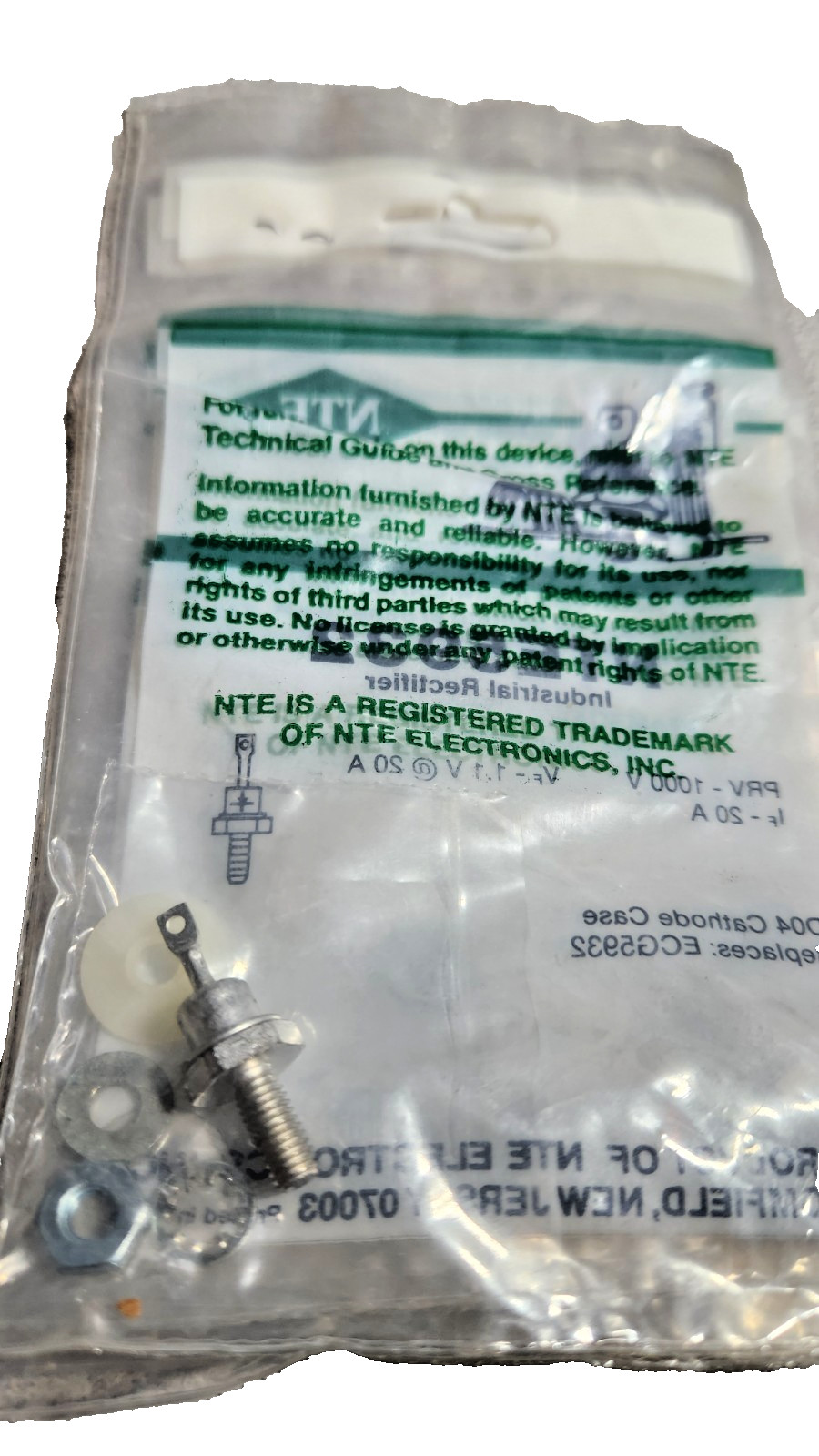 NTE5932 INDUSTRIAL RECTIFIER 1000V 20A