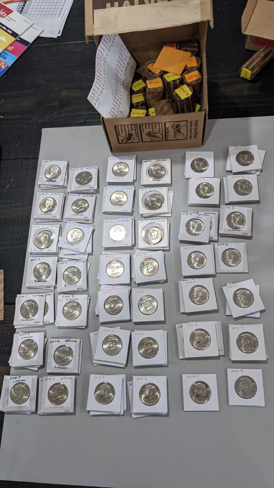 #2 Kennedy Half Dollar P & D 2009 2010 2011 2012 2013 2014 2015 NIFC Lot AU XF