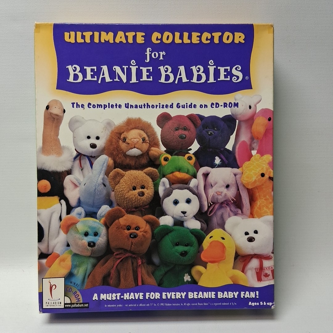 Ultimate Collector for Beanie Babies - CIB Big Box Win 95 CD-ROM 1998 Vintage