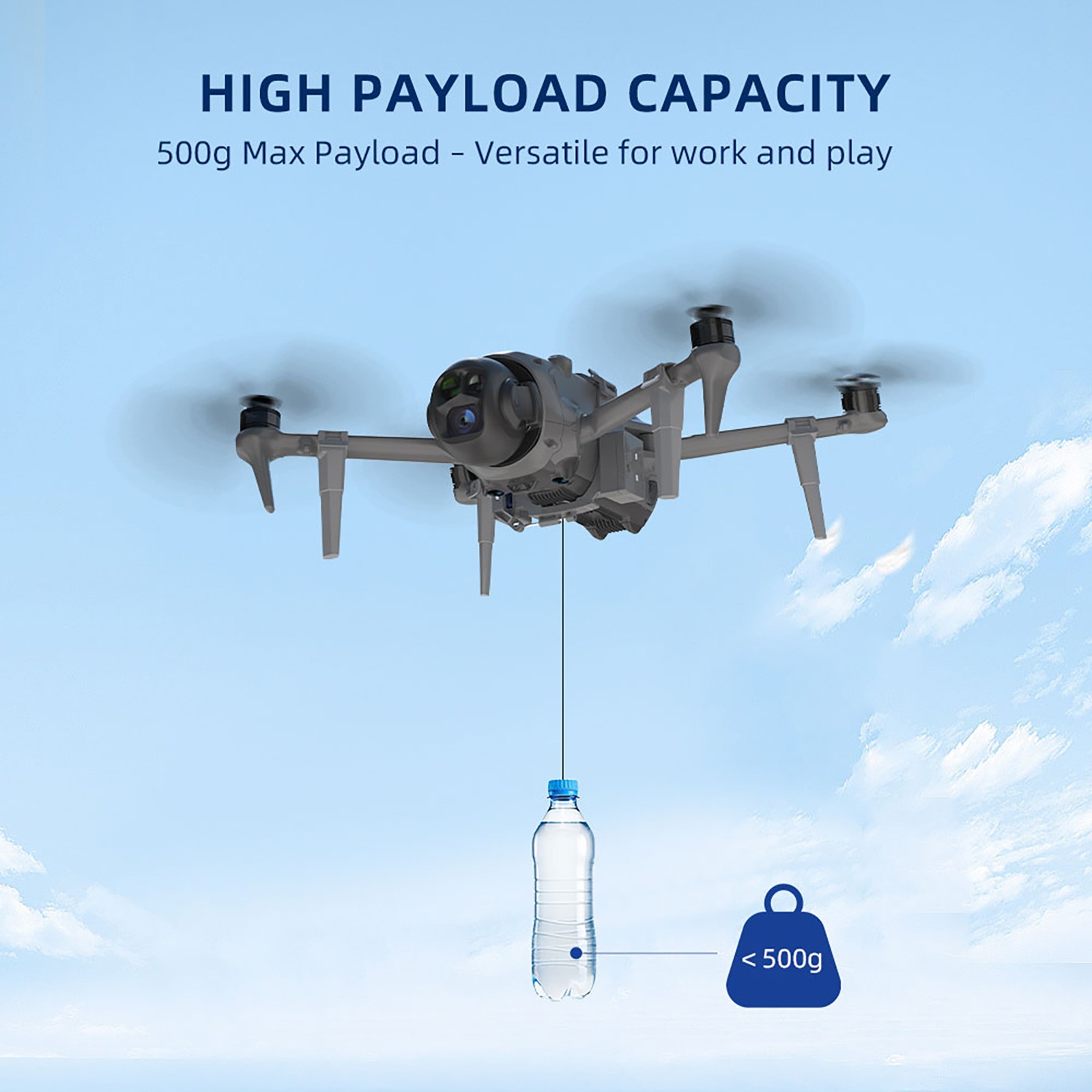 For DJI Mavic 4 Pro Remote Thrower 500g Payload Photosensitive Control Gray ABS