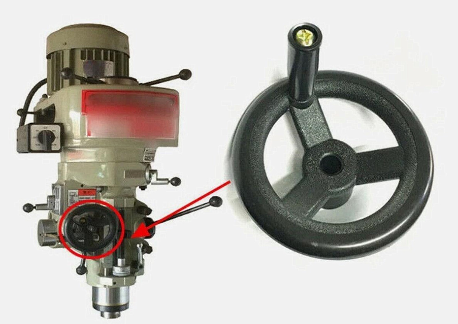 Milling Machine Parts Fine Feed Black Plastic Hand Wheel Fit For Bridgeport Mill