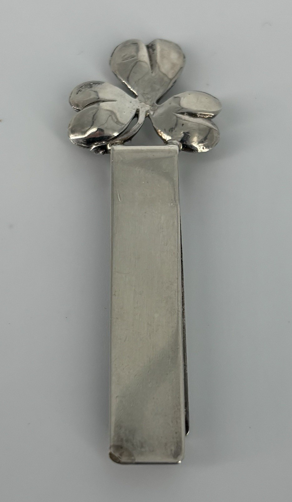 LEONORE DOSKOW INC. Silver Plate Minimalist Clover BOOKMARK 1980’s