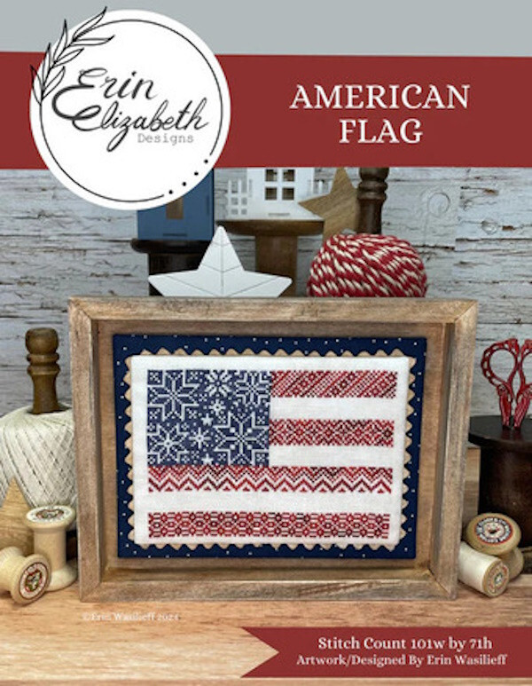 American Flag With Silks~Erin Elizabeth Designs