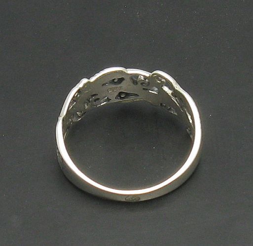 Stylish Genuine Sterling Silver Ring Solid 925 Flower Handmade