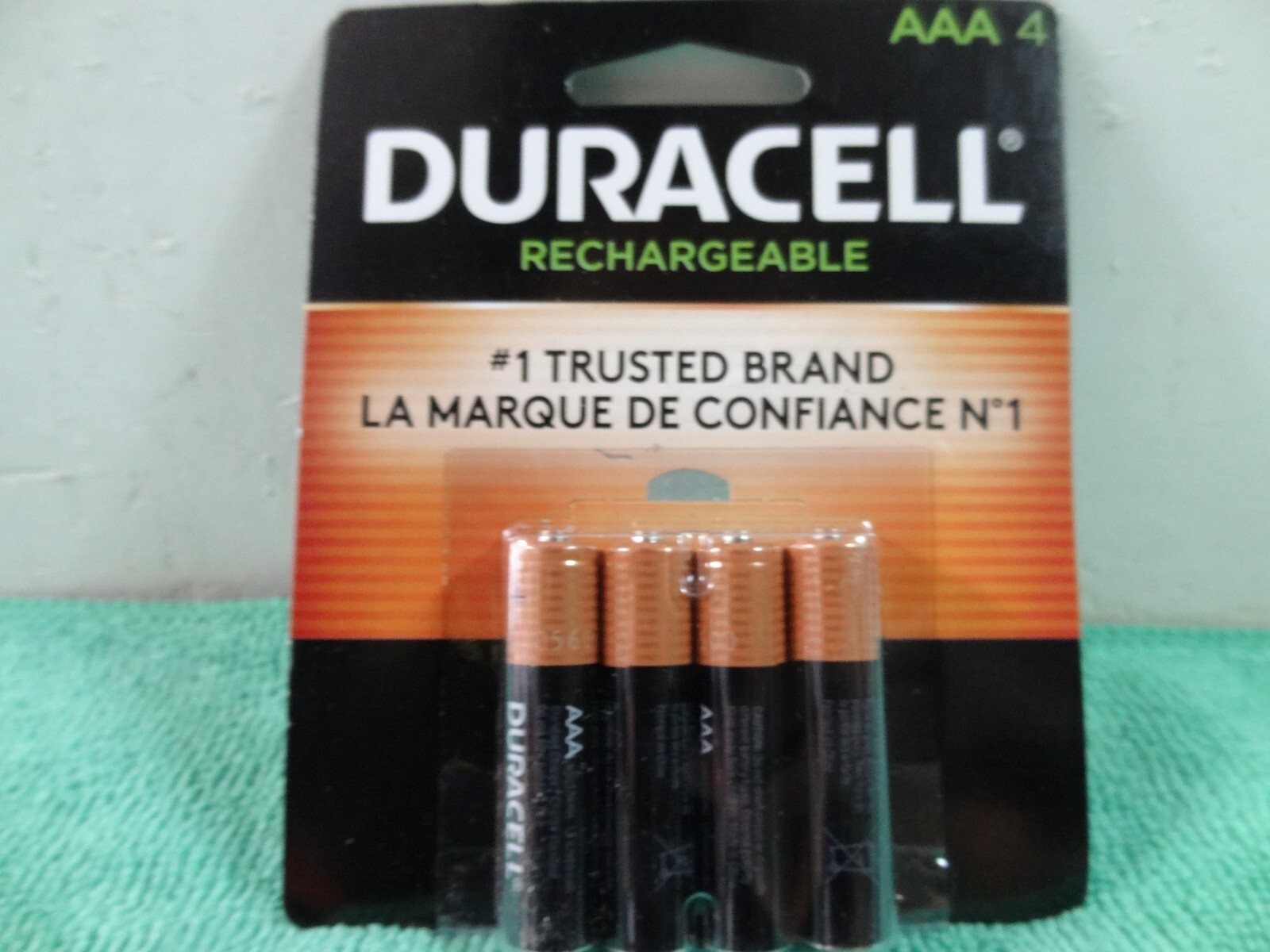 New Duracell AAA Rechargeable Batteries, AAA  4-Pack,  1.2V NiMH
