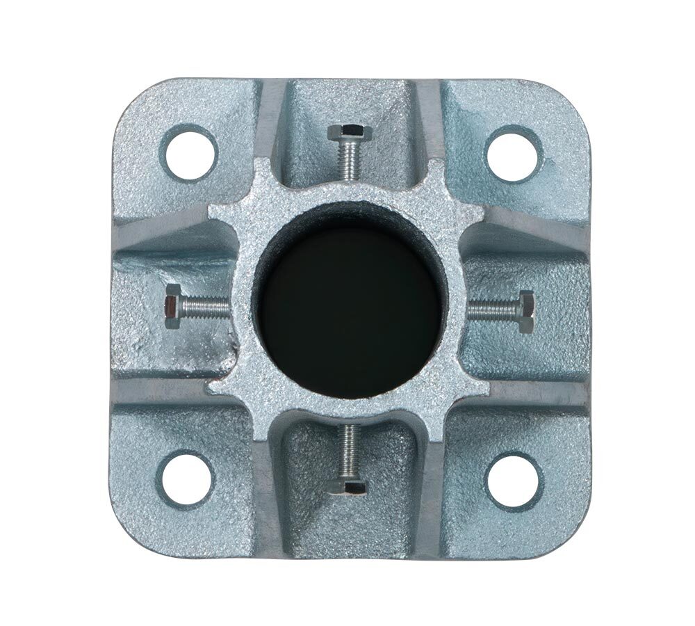 4"X4" Steel Safety Railing Single Mounting Socket for Construction Sites
