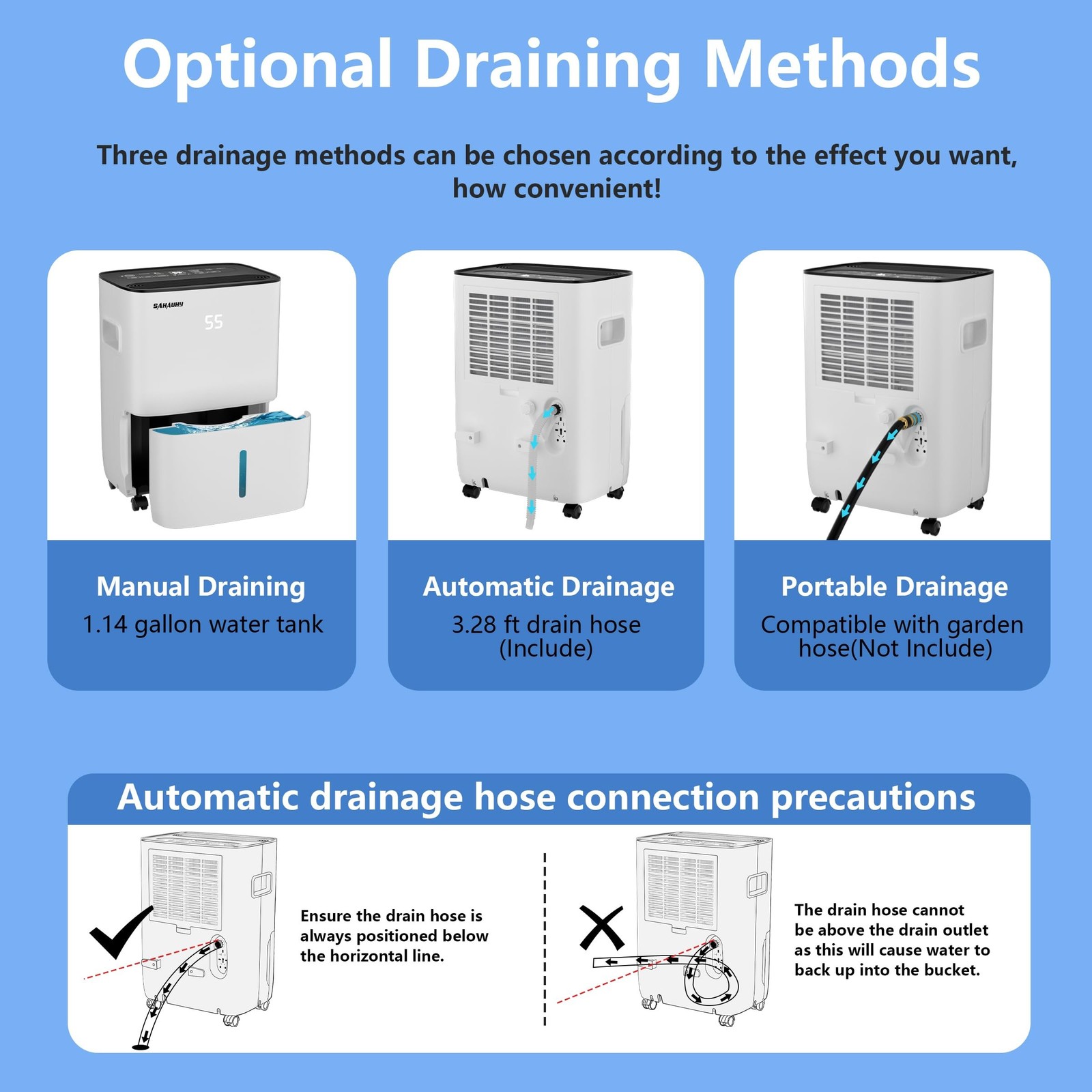 80 Pints Dehumidifier for Basement,5,200 Sq. Ft Dehumidifier | With Timer Aut...