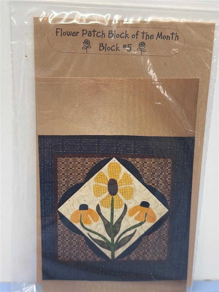 JOINED AT THE HIP Quilt Pattern - FLOWER PATCH BLOCK OF THE MONTH #5