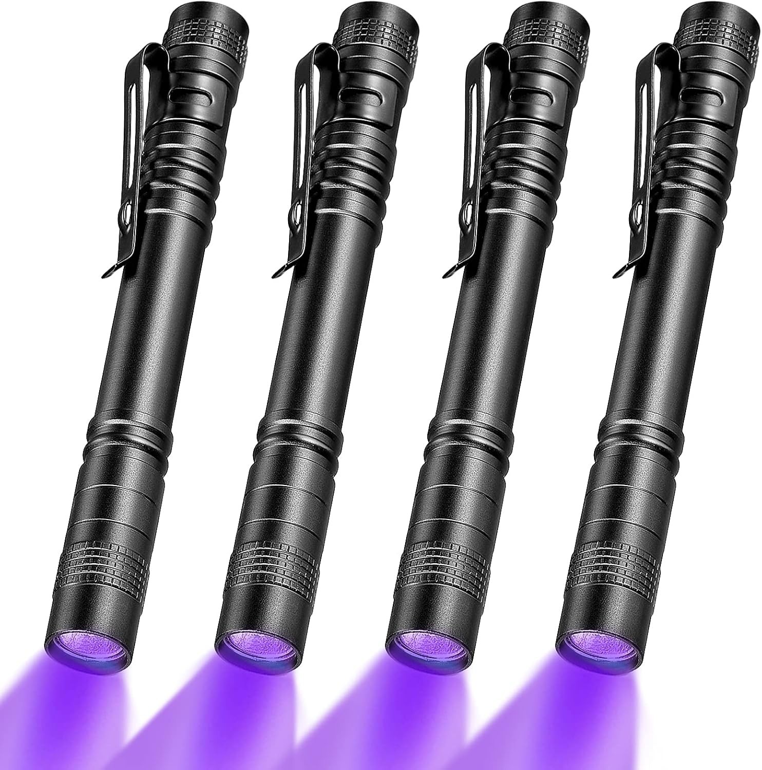 4 Pieces UV Black Light Flashlight Small Blacklight Flashlights Pen Lights for L