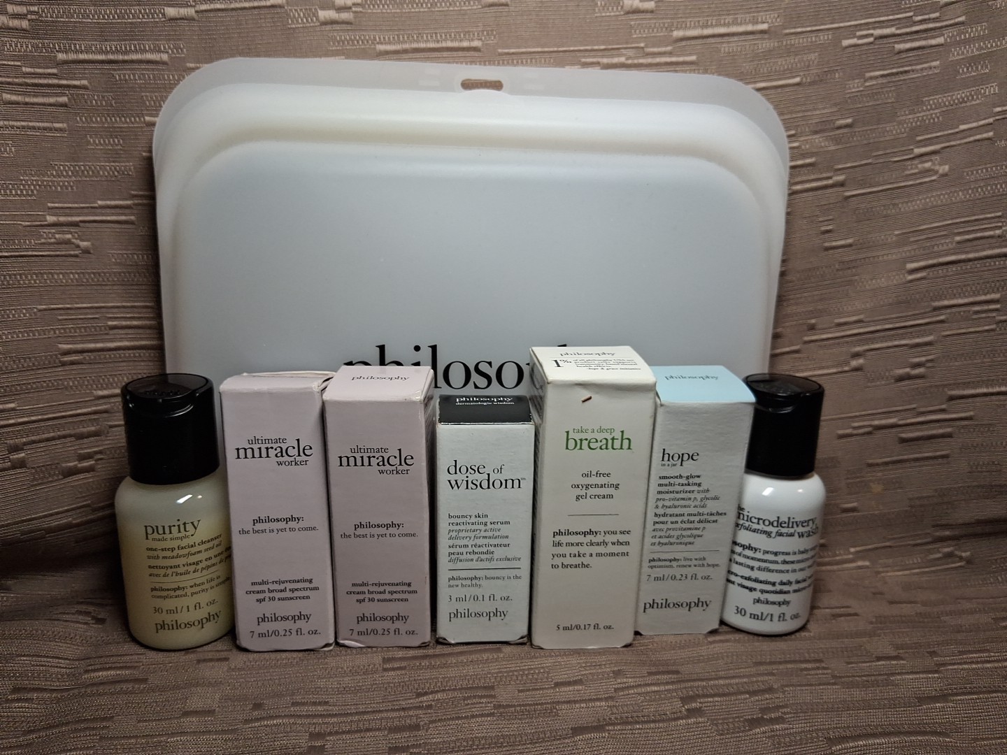 LOT/8 Philosophy Microdelivery Wash/Purity/Miracle Worker/Hope in Jar/Bag #6