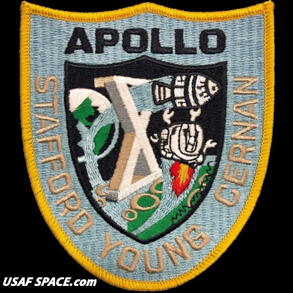APOLLO 10 - Official NASA - ORIGINAL AB Emblem 4" SPACE Mission PATCH - MINT