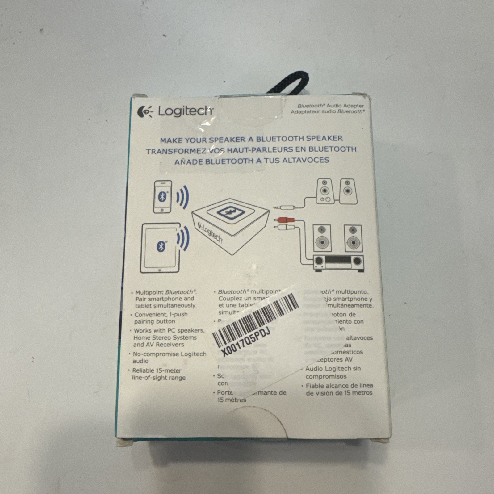 Logitech Bluetooth Audio Adapter Receiver 980-000910 Wireless Music Streaming