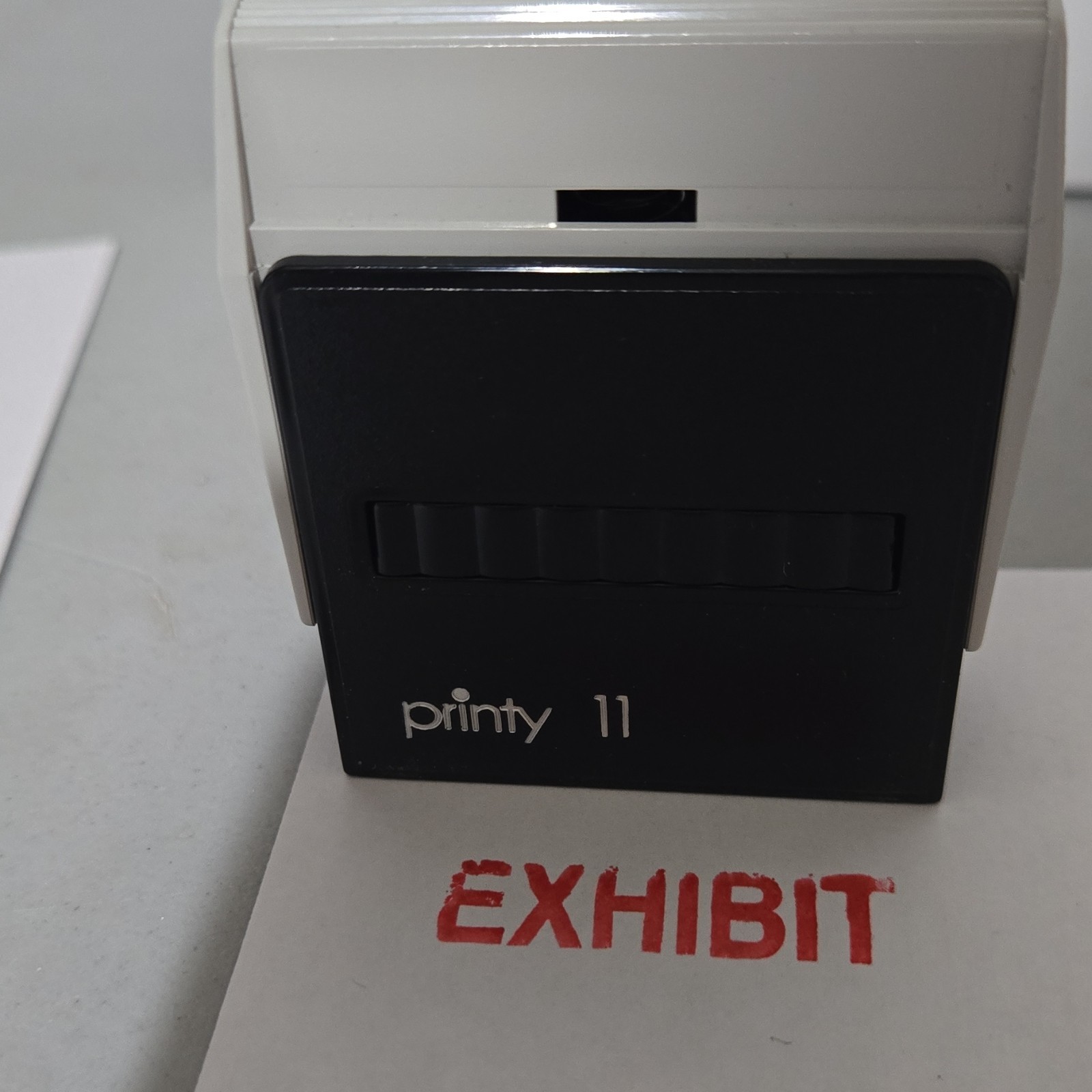 Printy 11 Self-Inking Stamp Exhibit Red Office Stamp Model 11 for Documents