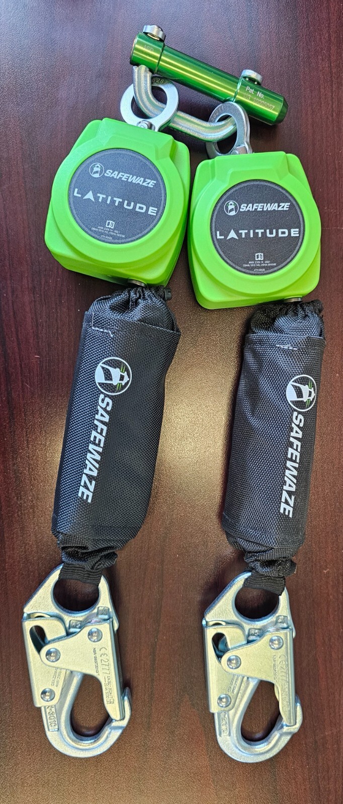 Safewaze 6' Latitude Dual Leg Class A Web SRL with Snap Hook