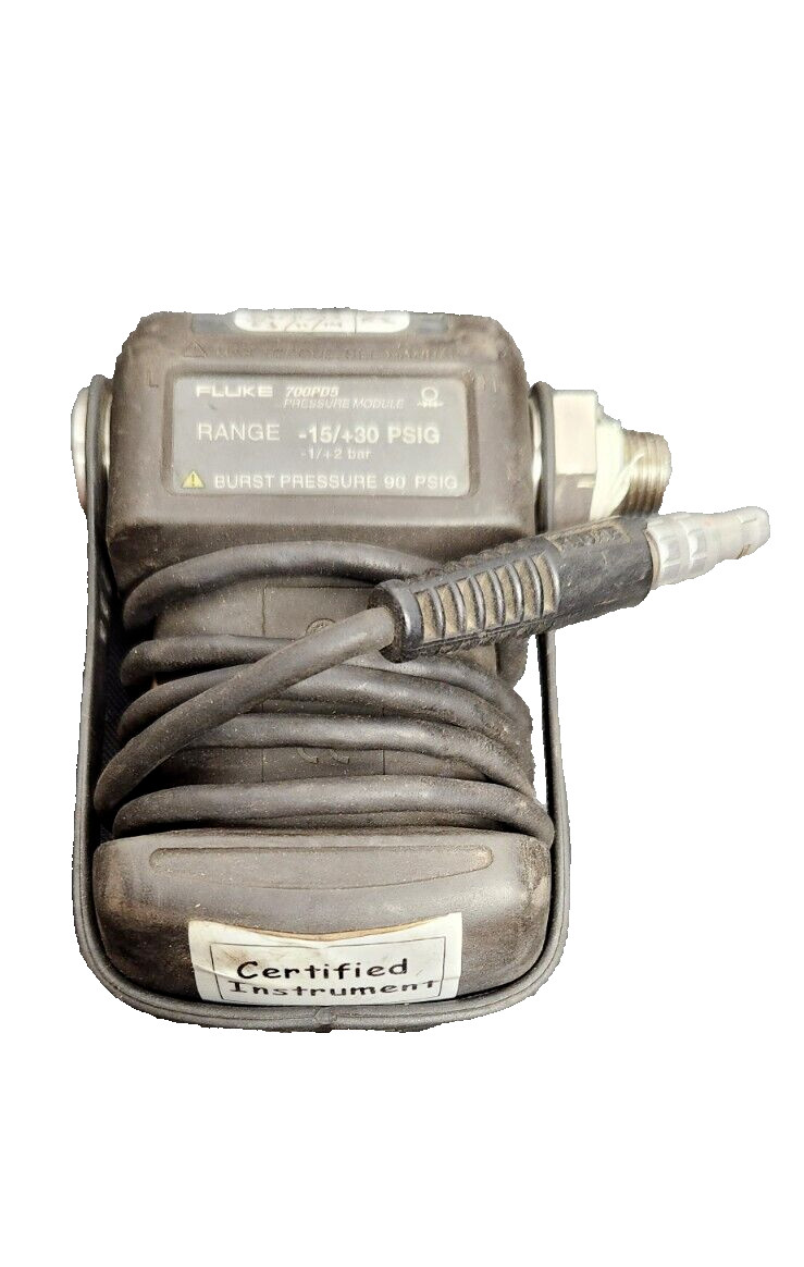 FLUKE 700PD5 Pressure Module Range -15/+30 PSIG Burst Pressure 90 PSIG