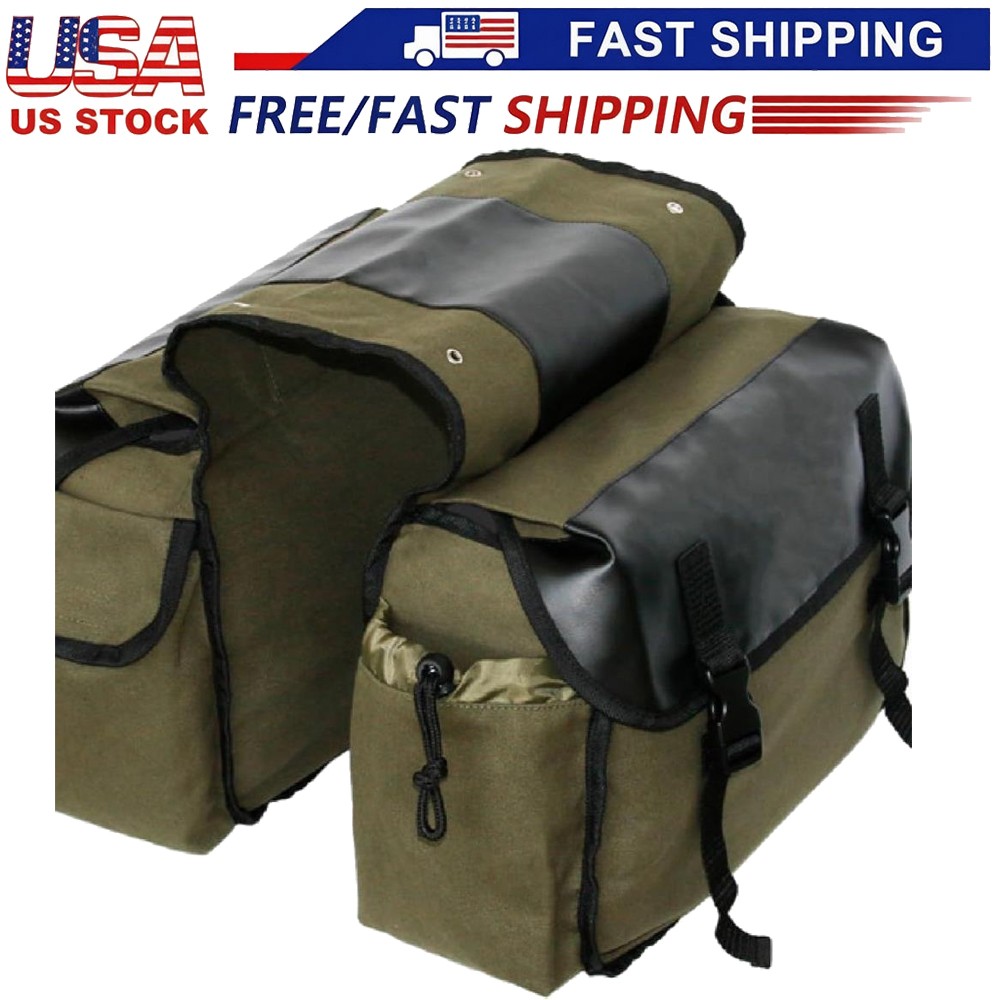 Bike Bags for Bicycle Rear Rack, Black Green Khaki Trunk Pannier Saddle Seat