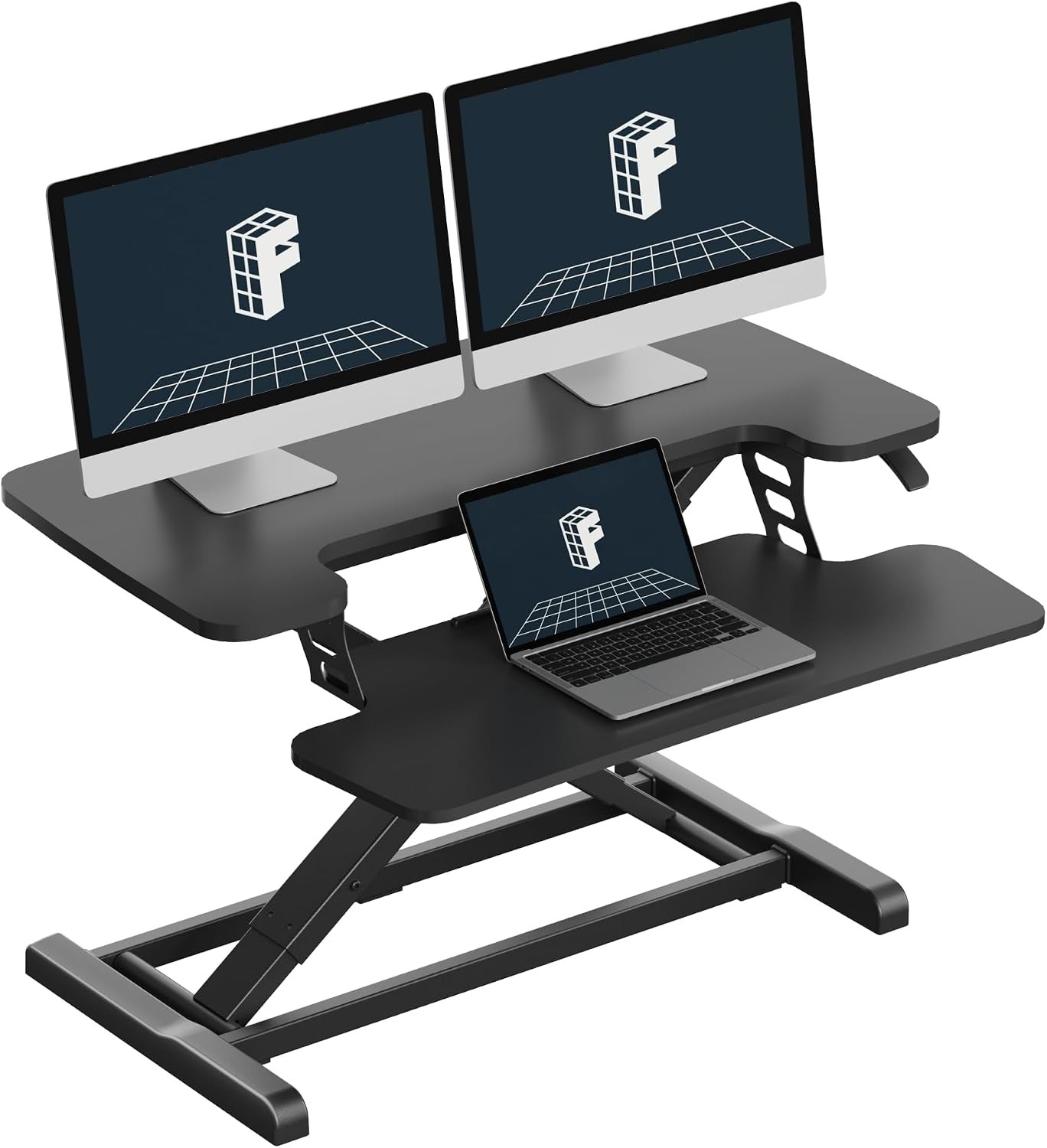 32" Standing Desk Converter Space-Saving Desktop Riser Home Office Sit Stand
