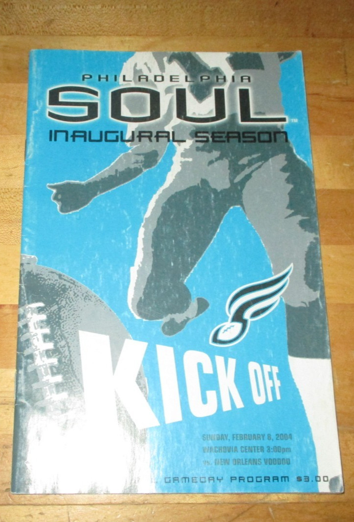 2004 Philaelphia Soul Inaugural Game Program vs. New Orleans - Arena Football