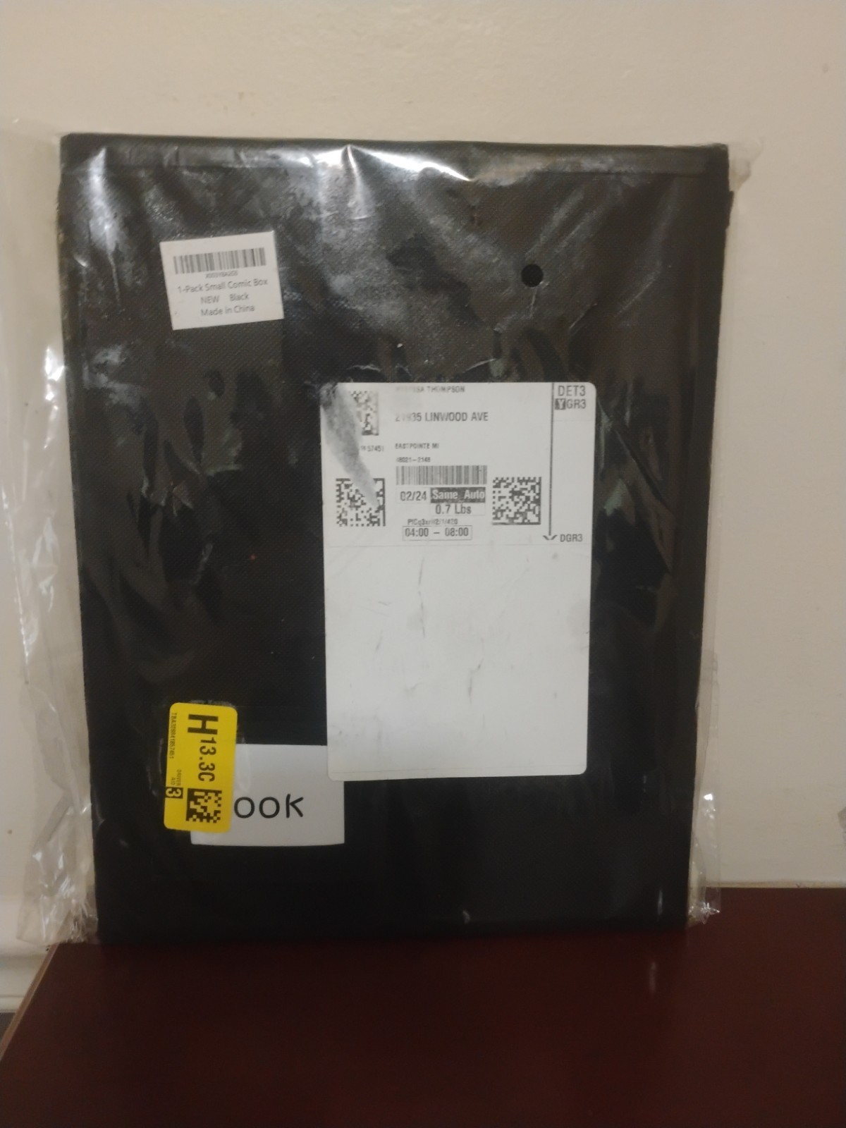 One Pack Small Fabric Comic Box Black