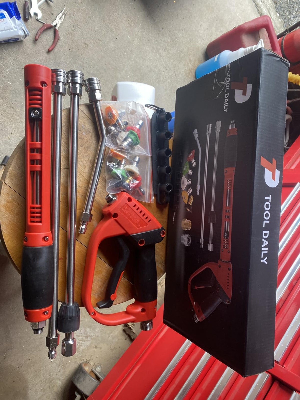 Pressure Washer Gun Kit M22 40in Wand 5 Nozzle Tips 5000 PSI Quick Connect