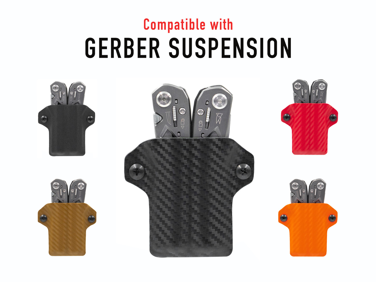 Clip & Carry Kydex Multitool Sheath for GERBER SUSPENSION - Made in USA