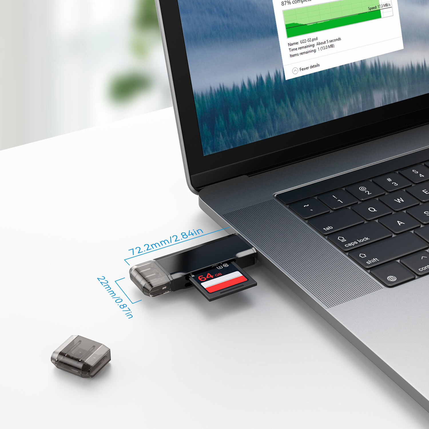 TOPESEL Card Reader USB 3.0 Type C to SD Micro SD TF Smart Memory Card Adapter