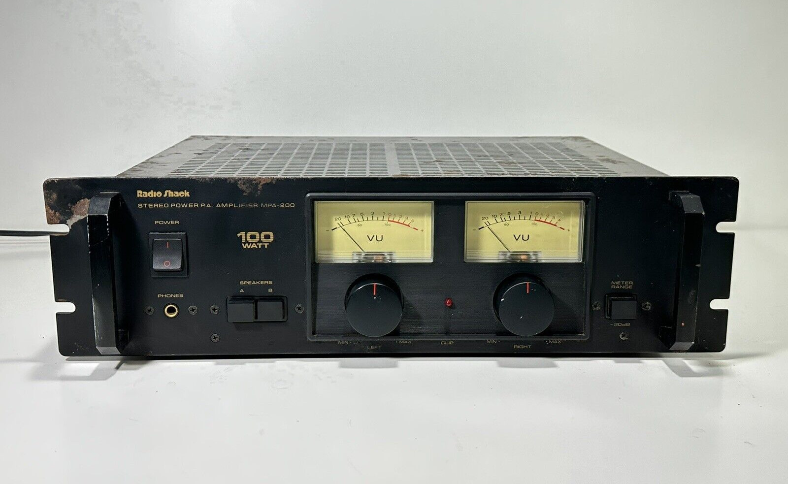 Radio Shack MPA-200 ~ 2-Channel Power Amplifier ~ 100WPC into 8Ω ~ WORKS/READ