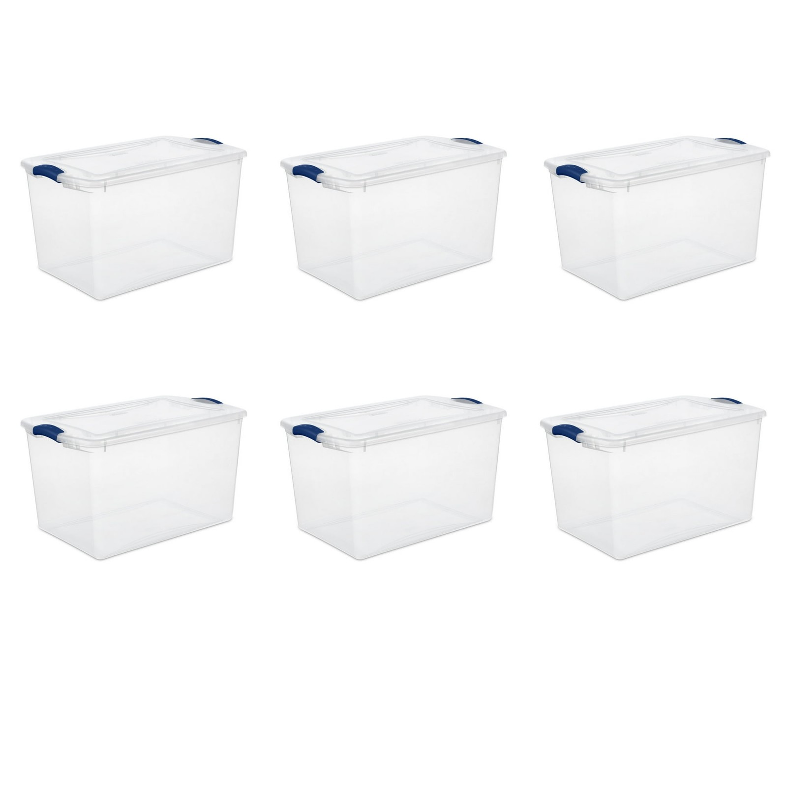 Sterilite Large Latching Storage Bin, 66 Quart Clear Plastic Storage Container