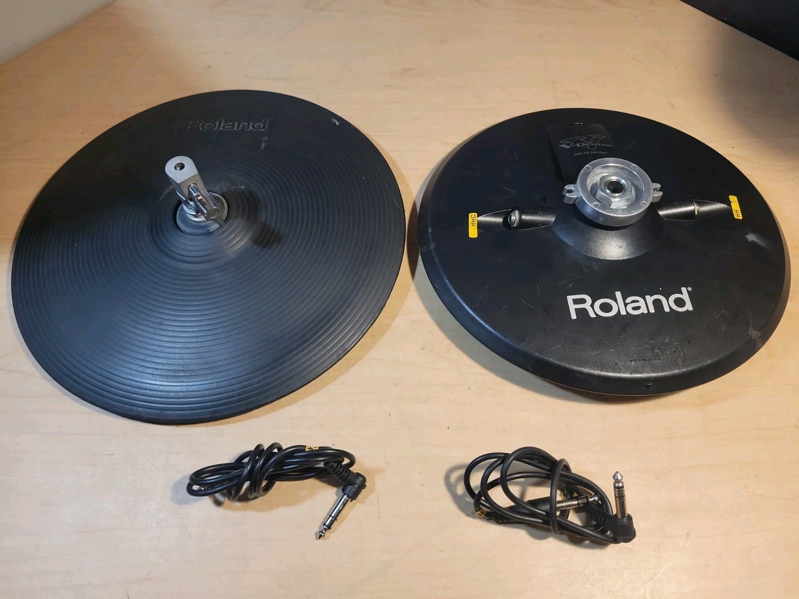 Roland VH-12 V-Drums Hi-Hats W/ Cables - No Rotation Stopper Vh 12  #3U4