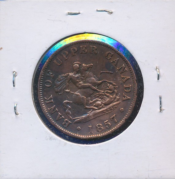 UPPER - CANADA - 1/2 PENNY - TOKEN 1857 - #4545