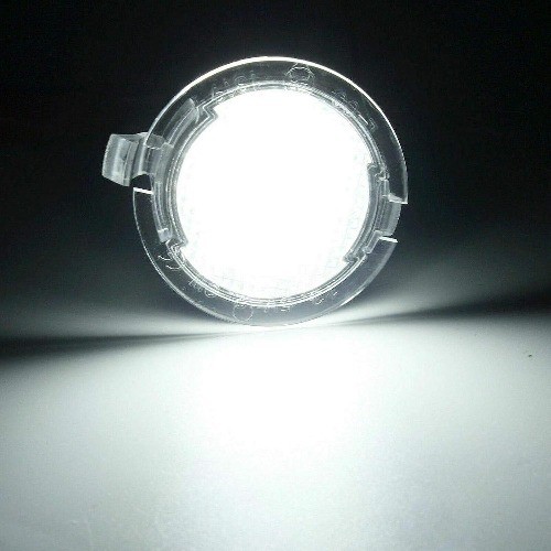 2PC Full LED Side Under-Mirror Puddle Light Lamp Assembly Replace Color: White