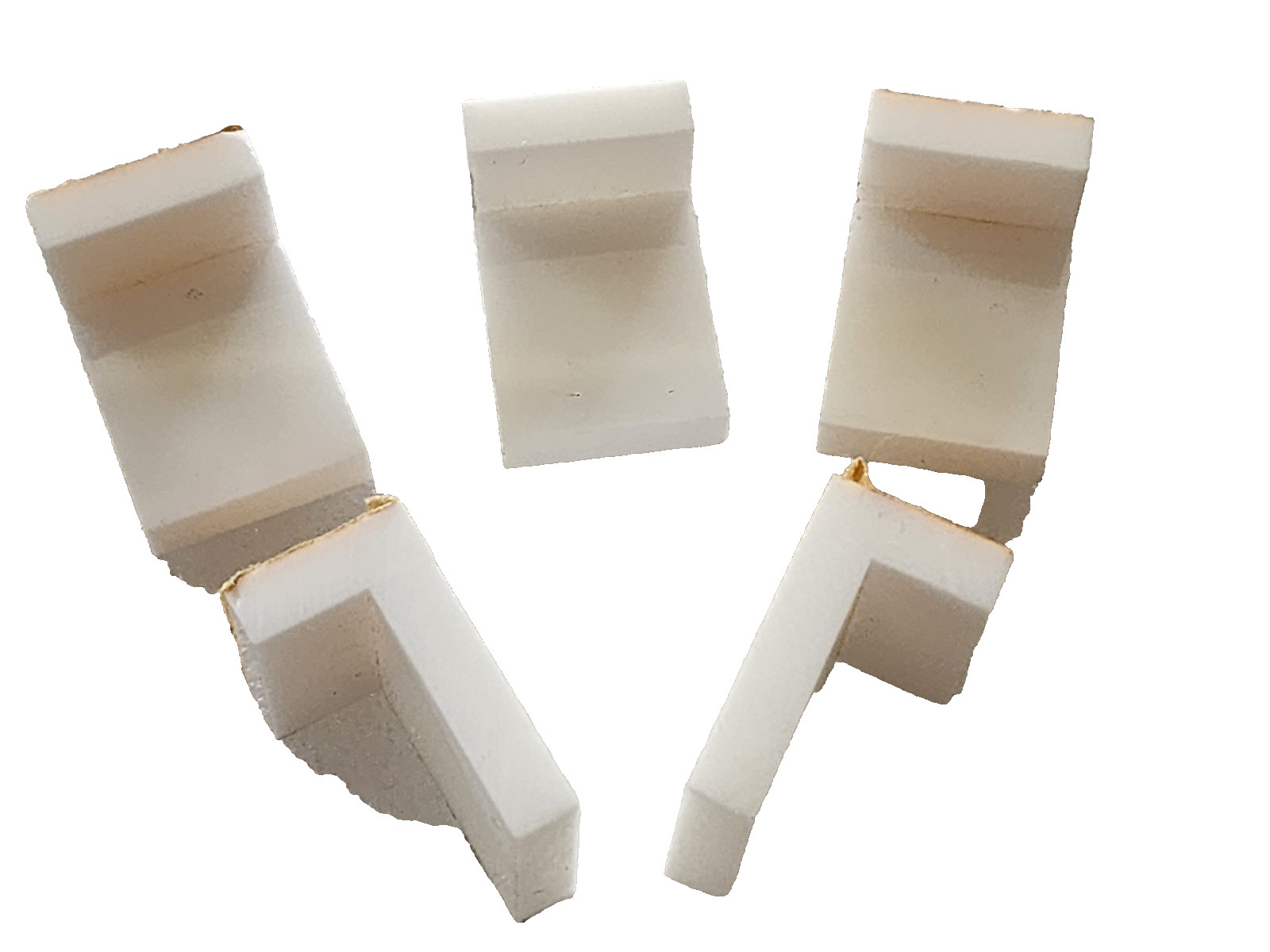 (Pack 10) Acrylic Brace 22 mm White Shelf Support
