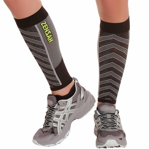 Featherweight Compression Leg Sleeves - Relieve Shin Splints, Medium Black