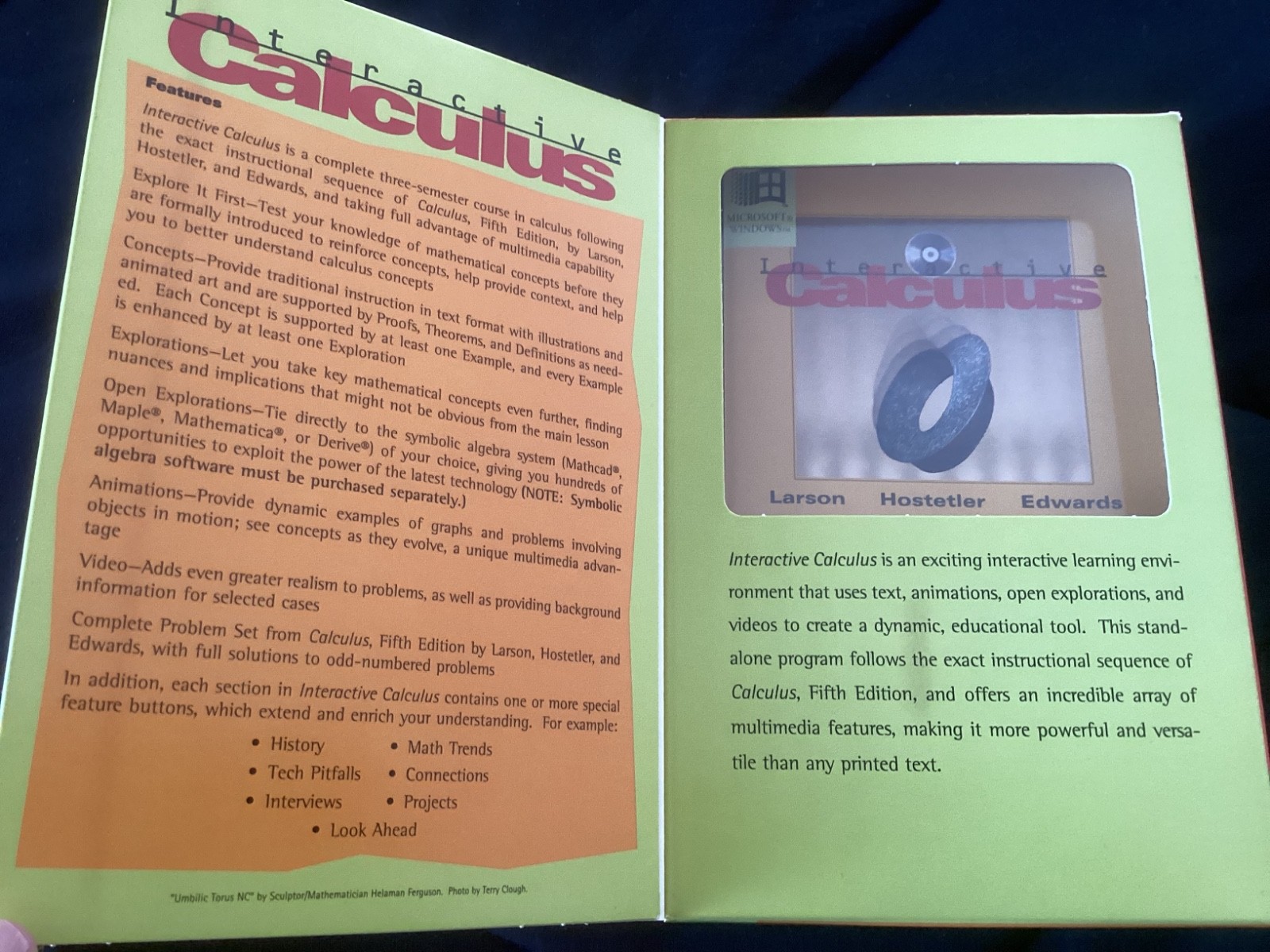 Lot of 4 CD-Rom Math Educational Software, Calculus,CleanSweep,Wolfram