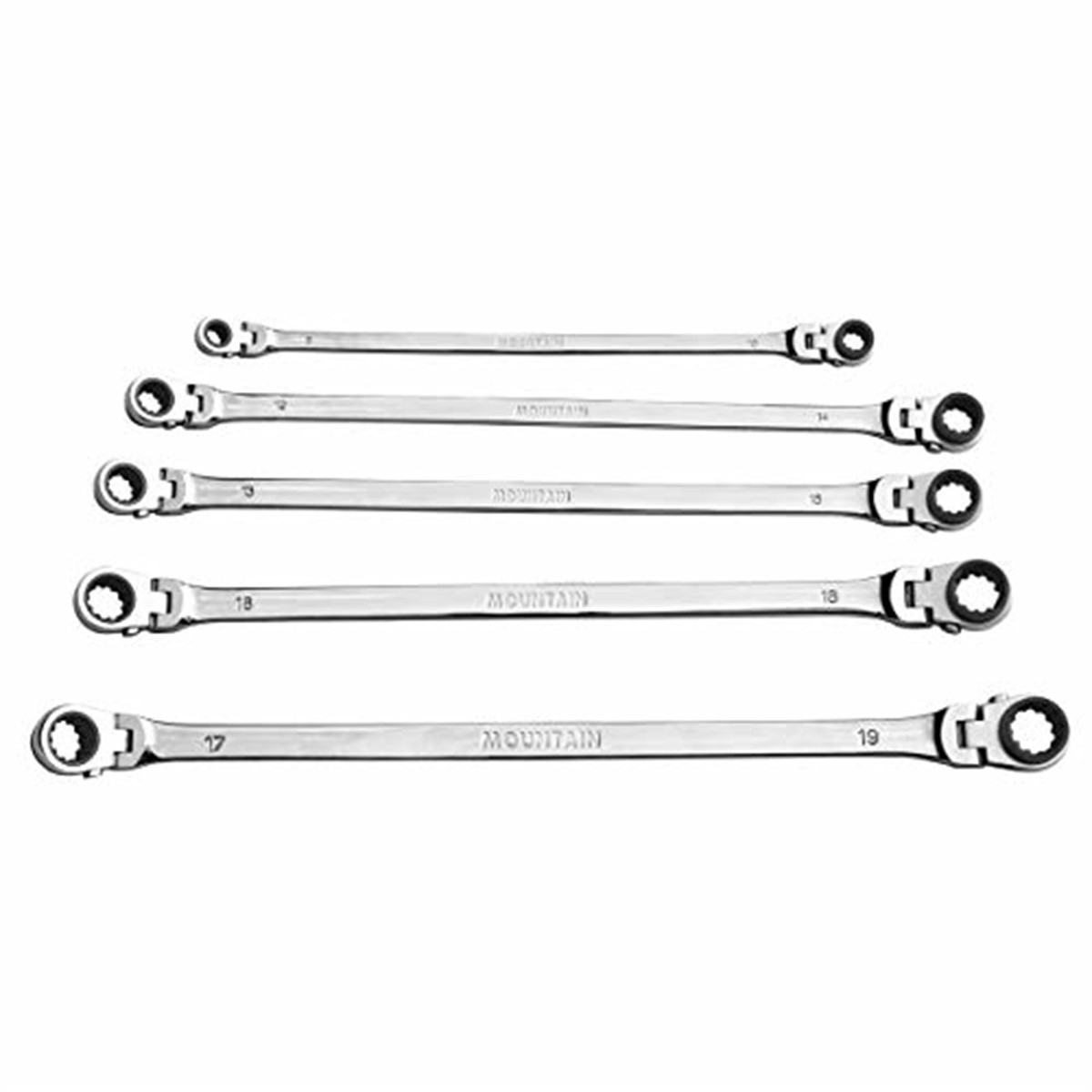 Mountain EX-PFFGBXZ16181 13x15mm Double Box Universal Spline Ratcheting Wrench