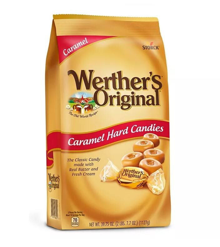 Storck Werther's Original Caramel Hard Candy 39.75 oz Bag 2 lbs 7.7 oz exp 02/24
