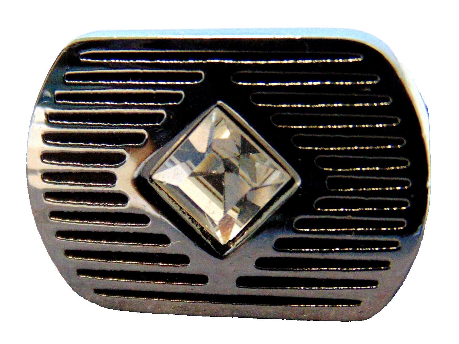 Cufflinks Men's Hexagon Rhombus Design Silver Plated Metal Unbranded NIB