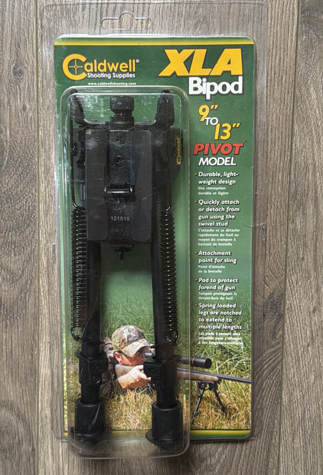 Caldwell 571429 XLA 9"-13" Bipod, Pivot Model - Black - SEALED FREE SHIPPING