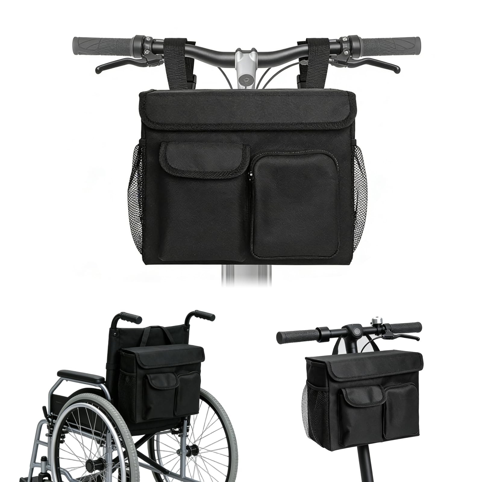 Mobility Scooter Bag,Scooter Storage Bag With 14 Inch Laptop Pocket And Cup H