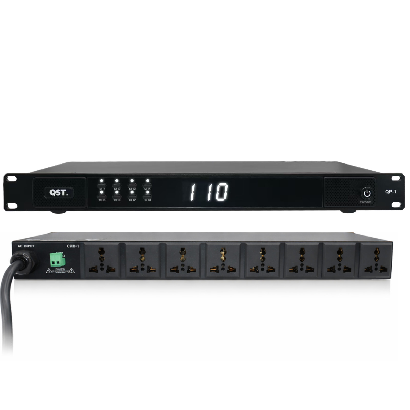 QST 9-Outlet Rack-Mountable AC Power Sequencer Conditioner QP-1  30a