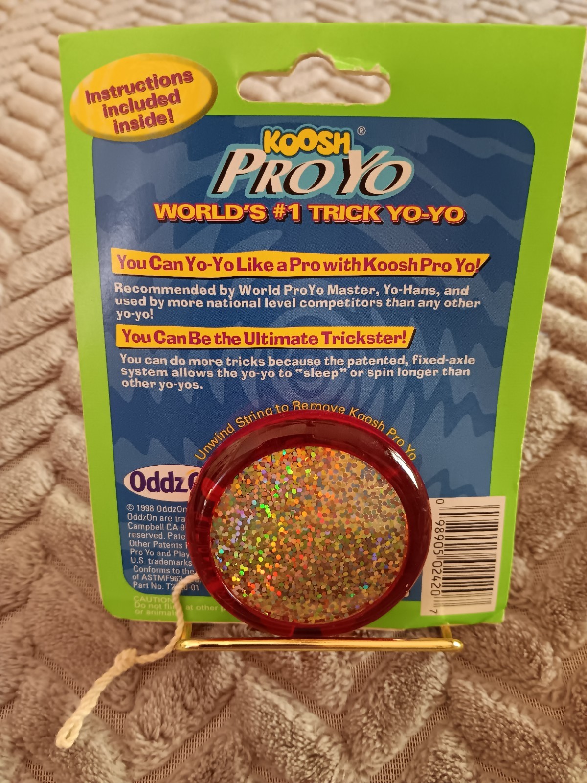Koosh Vintage 1998 Pro Green Red Silver Yoyo Playmaxx Unopened