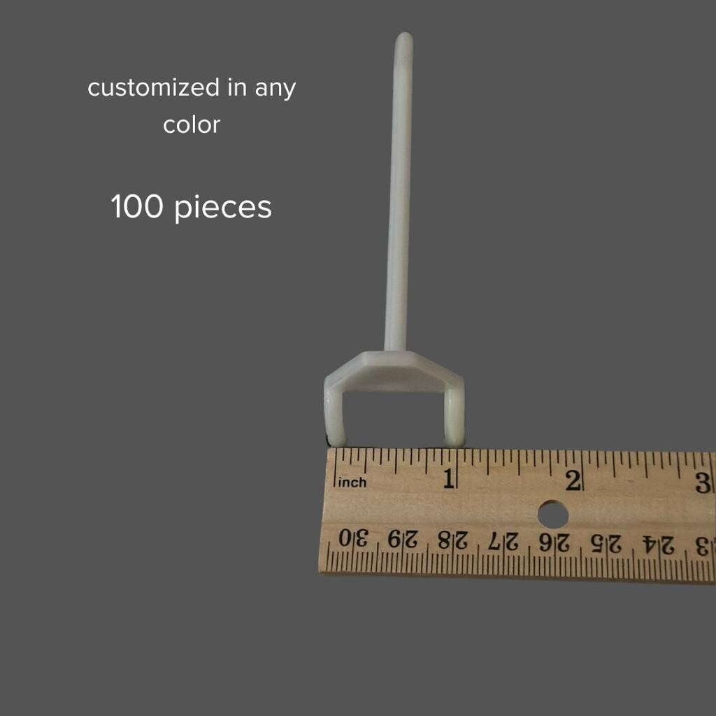 4 Inch White Plastic Pegboard Hooks For 1/8'" & 1/4" Pegboards (1000 Pcs)