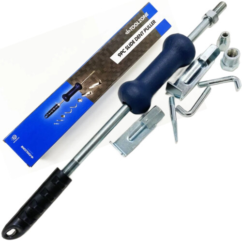 Toolzone 9pc Slide Dent Puller Remover Set Hammer Auto Body Repair Garage Tool