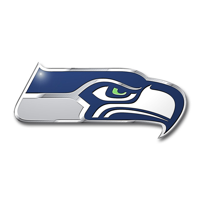 New NFL Seattle Seahawks 3D Aluminum Color Car Truck Auto Emblem Sticker Decal