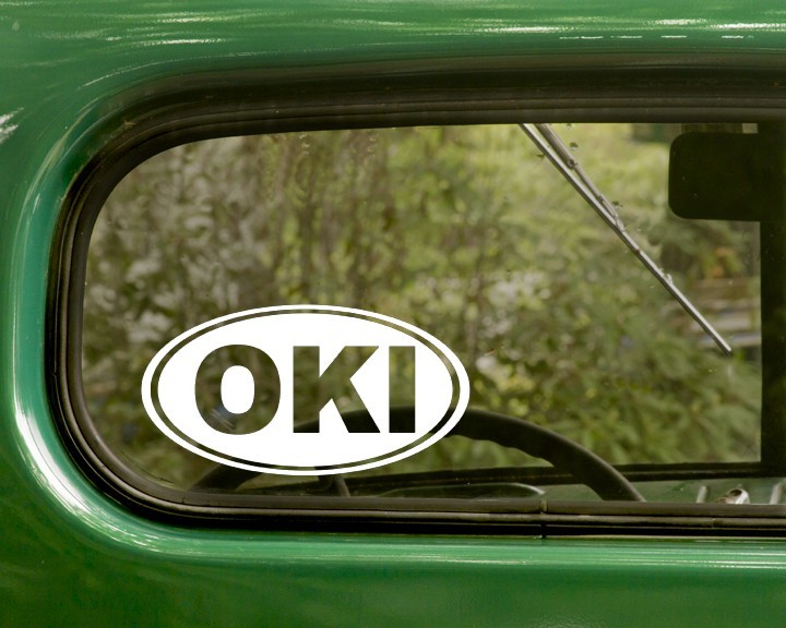 2 Oval OKI Oak Island Decal North Carolina Stickers Vinyl, Bumper, Cars, Laptop