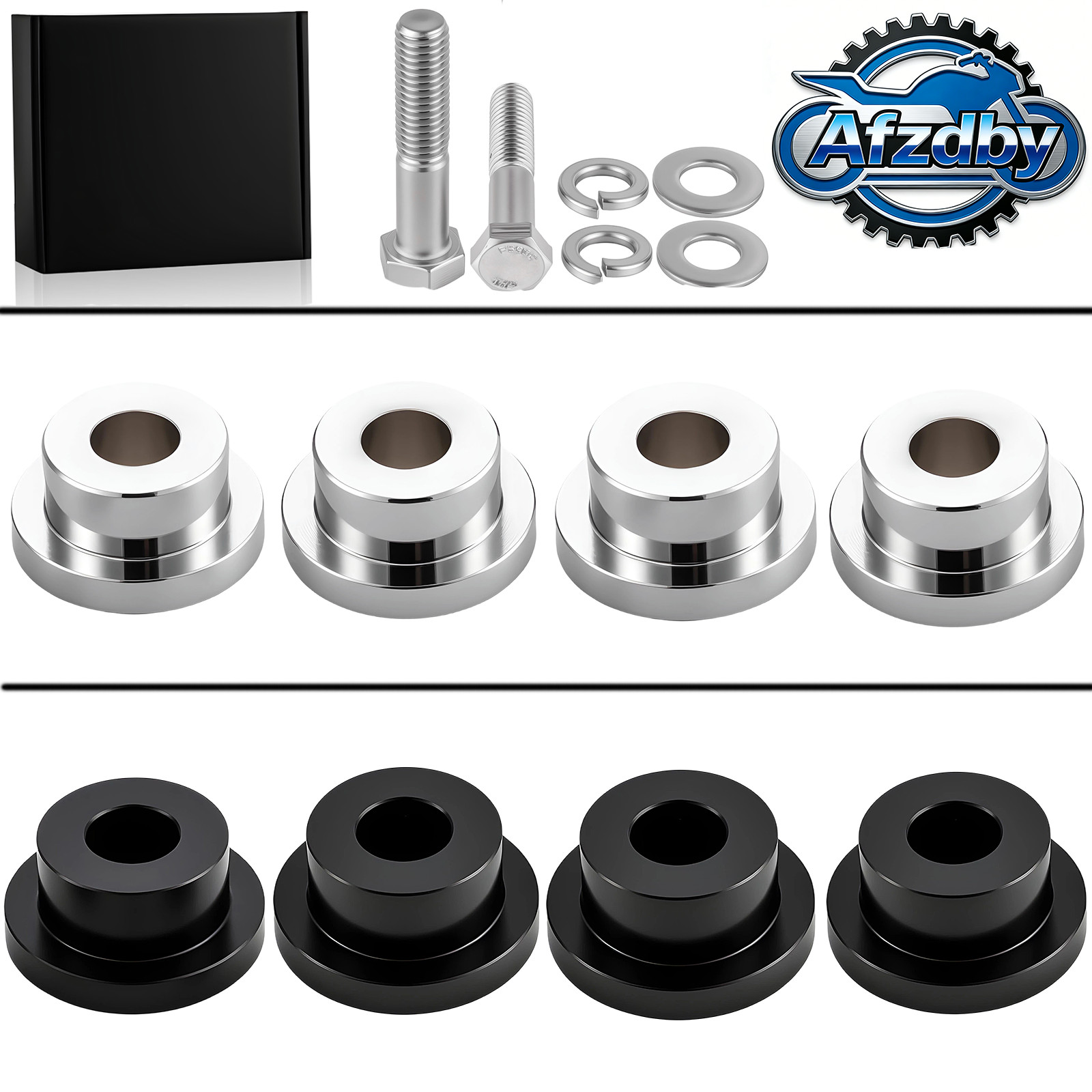 Solid Aluminum Handlebar Riser Bushings Mounts For Harley Softail Dyna Sportste