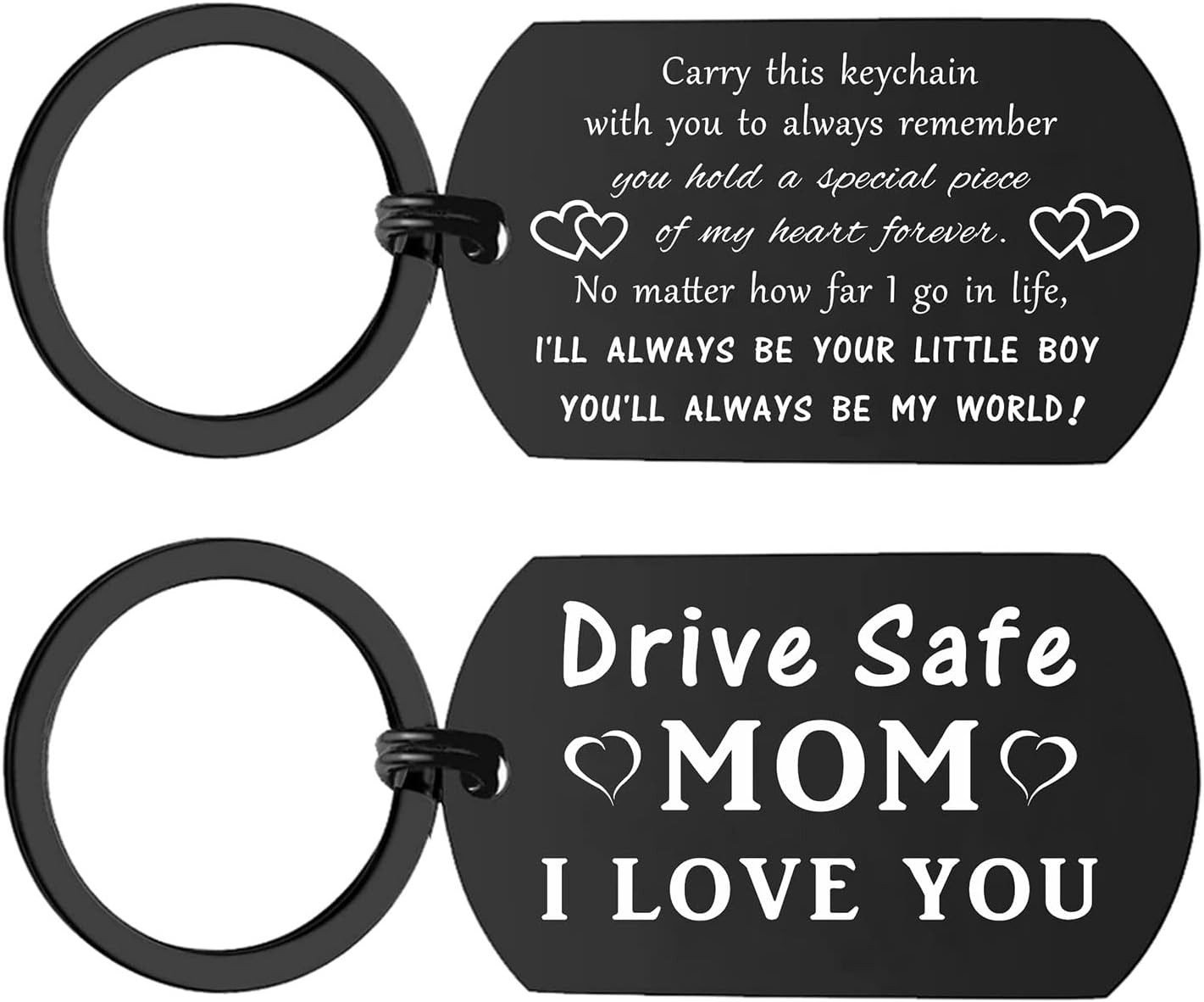 Mom Gifts for Christmas - Drive Safe I Love You Keychain from Daughter Son, Birt