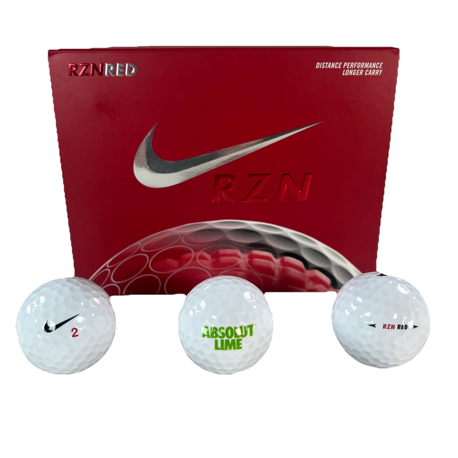 Nike RZN Red Absolut Lime Vodka Golf Balls RARE Special Edition 12-pack NIB