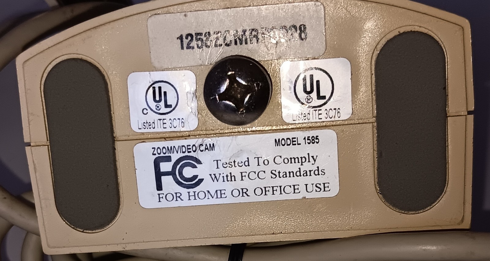 Vintage Zoom Videocam Model 1585 Webcam Windows PC Camera Beige Not Tested