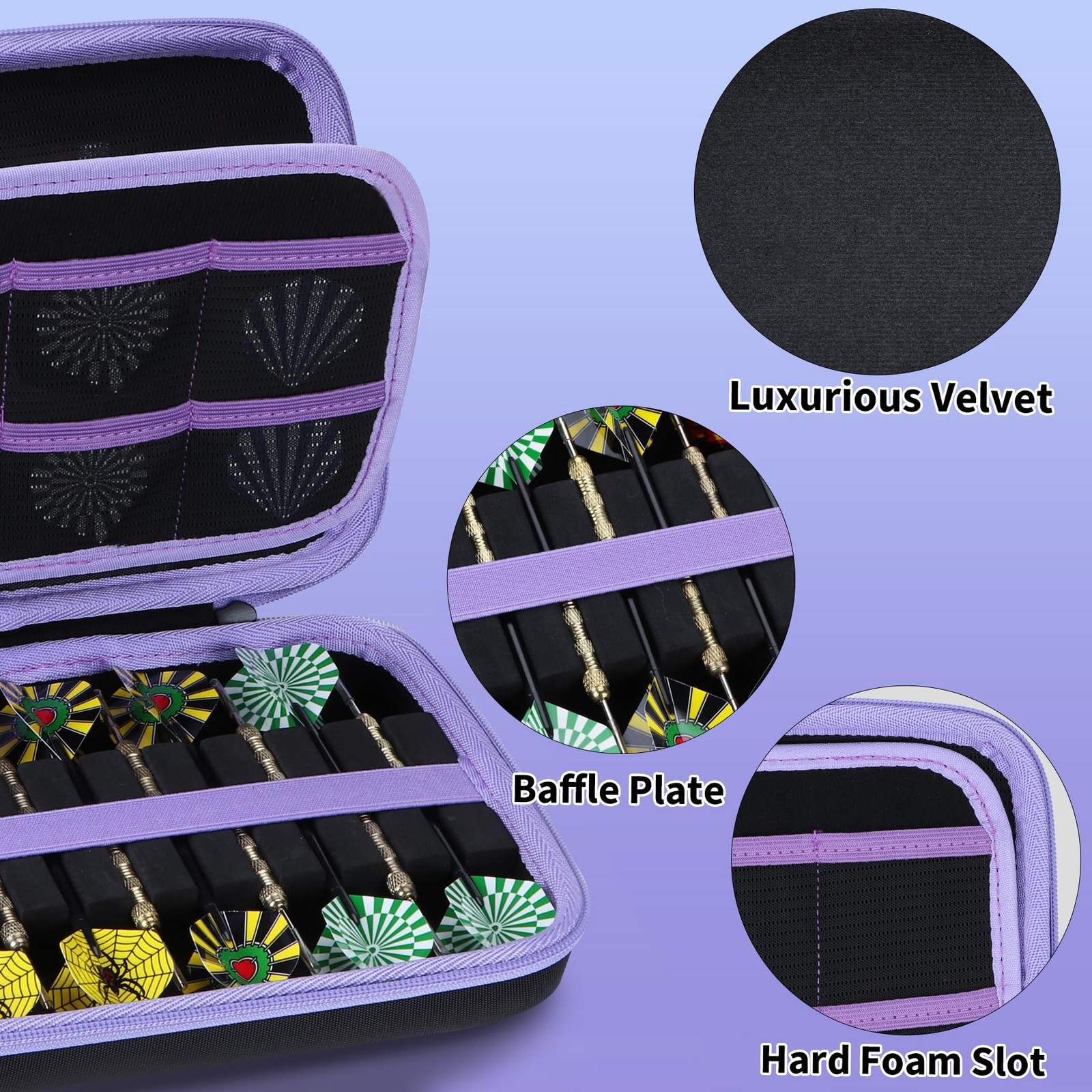 Case Compatible for 12 Darts, Holds Darts and Extra Accessories